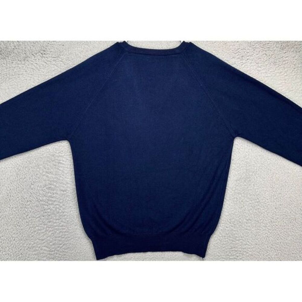 Par Four Sweater Adult Large Navy Blue Knit V-Neck Pullover Lightweight Mens - Picture 3 of 9